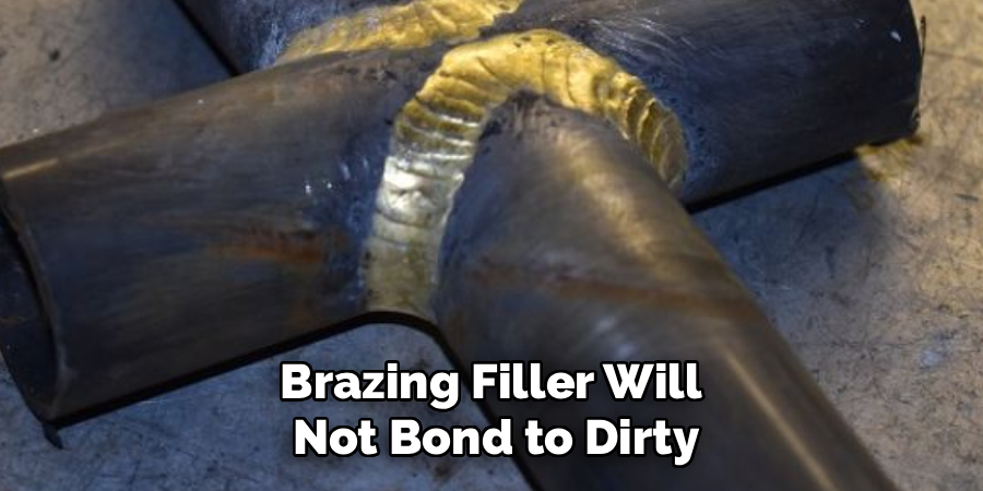 Brazing Filler Will 
Not Bond to Dirty