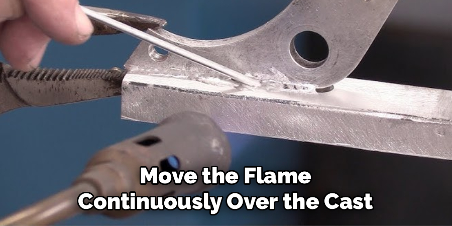 Move the Flame
Continuously Over the Cast