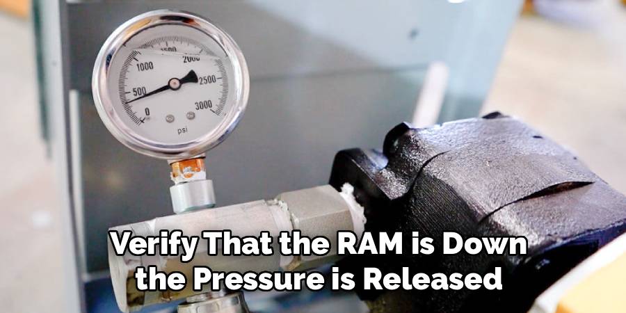  Verify That the RAM is Down
 the Pressure is Released