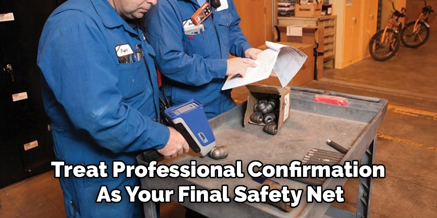 Treat Professional Confirmation 
As Your Final Safety Net